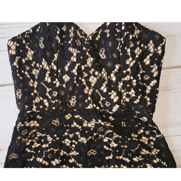 NBD X Nave Twins Strapless Lace Black Cocktail Dress Sz XS - Picture 2 of 7